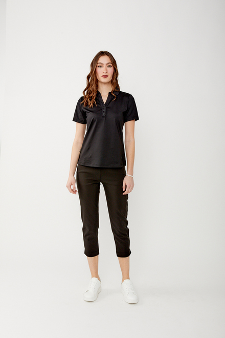 Casual Plain Polo Shirt Style 34501. Black