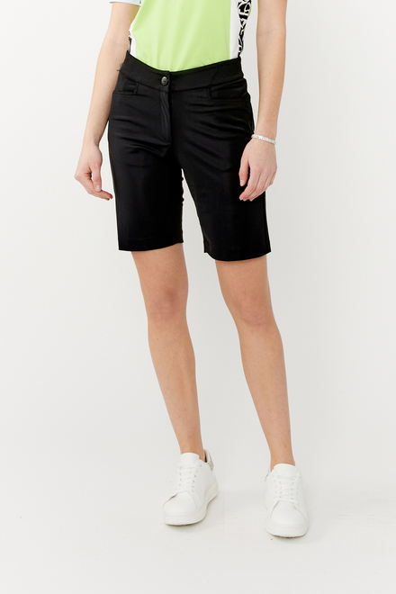 Minimalist Mid-Rise Chino Shorts Style 34503. Black. 4
