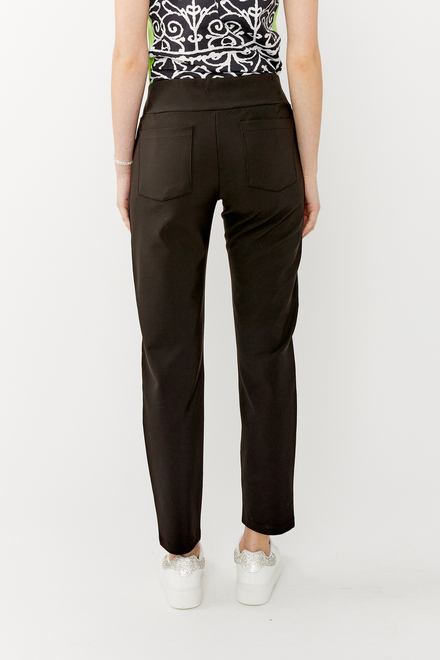 Pantalon d&eacute;contract&eacute; mi-haute minimaliste mod&egrave;le 34506. Noir. 2