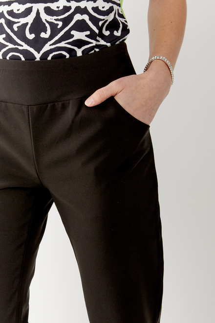 Pantalon d&eacute;contract&eacute; mi-haute minimaliste mod&egrave;le 34506. Noir. 3