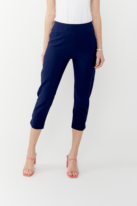 Mid-Rise Slim-Fit Trousers Style 34507. Navy