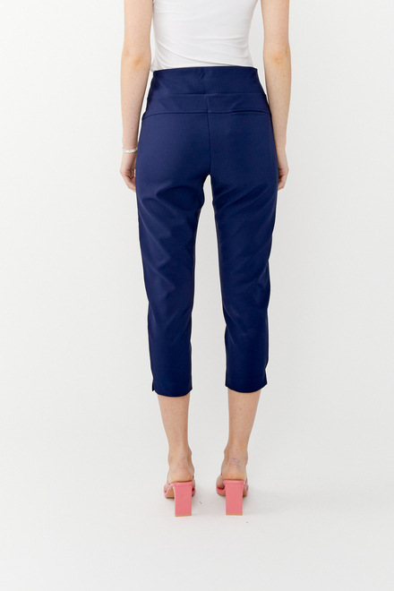 Mid-Rise Slim-Fit Trousers Style 34507. Navy. 2