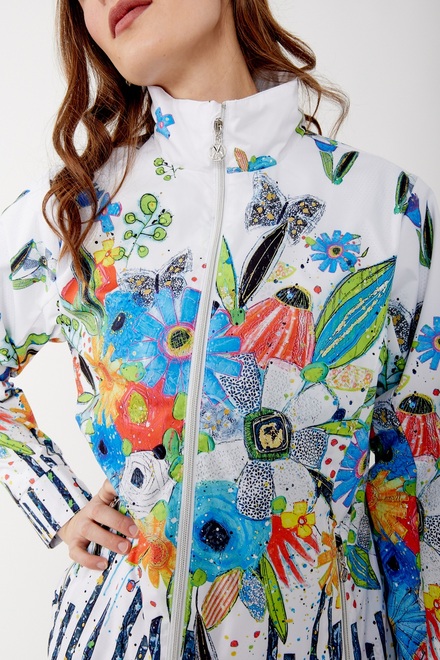 Floral Casual Zipper Jacket Style 34562. As Sample. 4