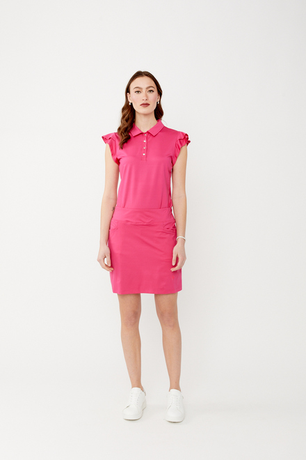 Minimalist Mid-Rise Pencil Skirt Style 34502a. Pink. 3