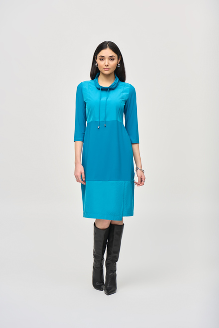 Cowl Neck Shift Dress Style 243030. Pacific blue