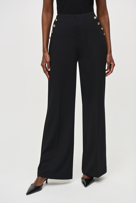 High-Rise Wide-Fit Trousers Style 243046. Black