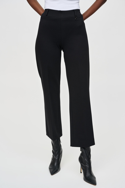 High-Rise Wide-Fit Trousers Style 243049. Black