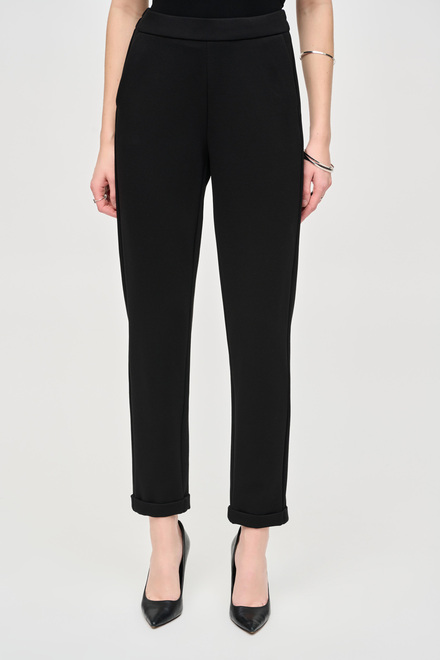 High Rise Slim-Fit Trousers Style 243050. Black