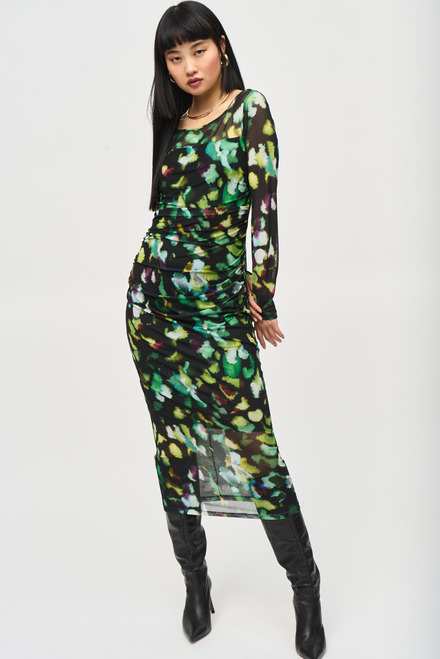 Bohemian Abstract Midi Dress Style 243090
