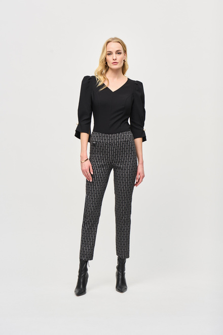 Jacquard Dot Slim Fit Pull-On Pants Style 243131