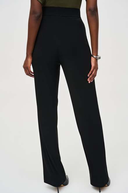 Silky Knit Wide-Leg Pant Style 243202. Black. 4