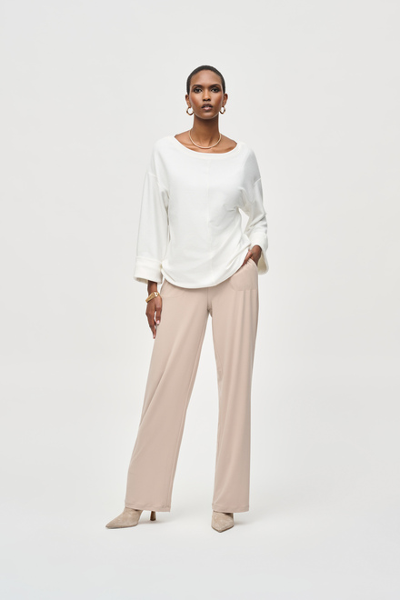 Silky Knit Wide-Leg Pant Style 243202. Dune