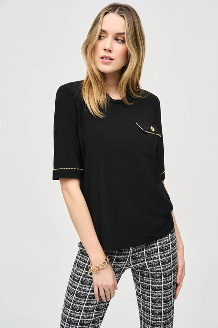 Crew Neck Studded Top Style 243229