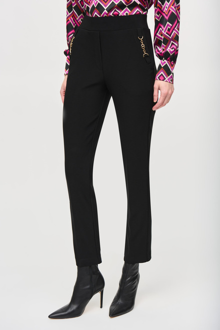 High-Rise Chain Trousers Style 243263. Black