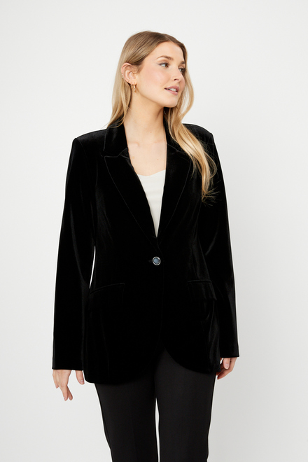 Sophisticated Notched Collar Blazer Style 243286. Black