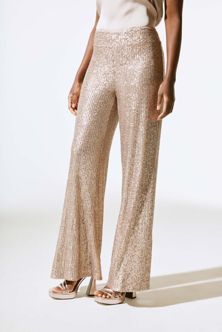 Sequined Oversized Trousers Style 243773. Matte Gold. 2