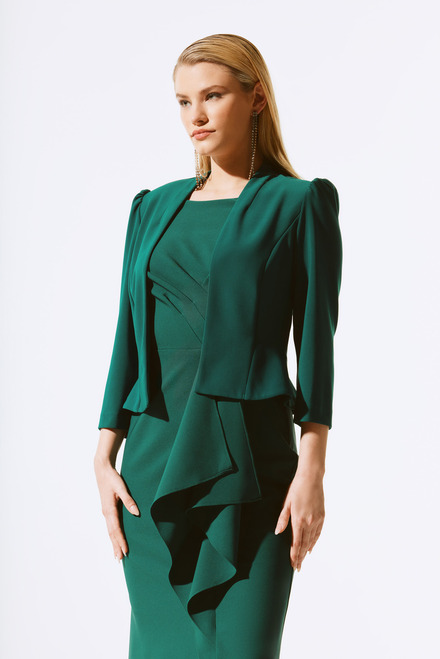Silky Knit Jacket with Bow Detail Style 243799. Absolute green