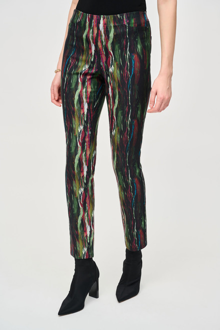 Abstract Print Classic Pant Style 243916. Multi
