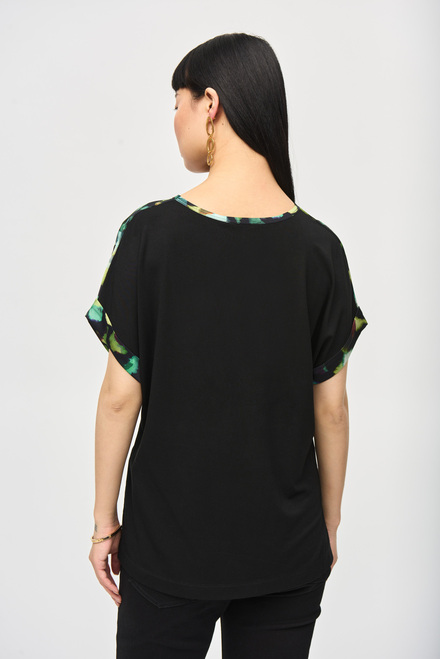 T-shirt Boh&eacute;mien &agrave; motif abstrait mod&egrave;le 243938. Noir/multi. 3