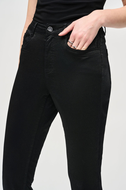 Classic Slim Foiled Print Denim Pant Style 243959. Black. 2