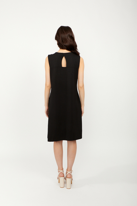 Sleeveless Pleated Mini Dress Style 24703. Black. 4