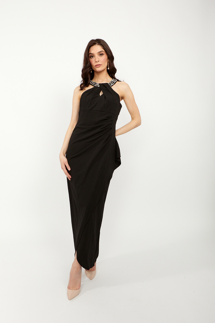 Beaded Long Formal Dress Style 9137208. Black