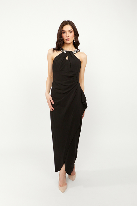  Beaded Long Formal Dress Style 9137208. Black. 5