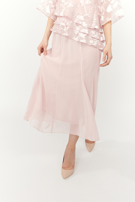 Tea-Length Chiffon Skirt style 8370980. Shell Pink. 2