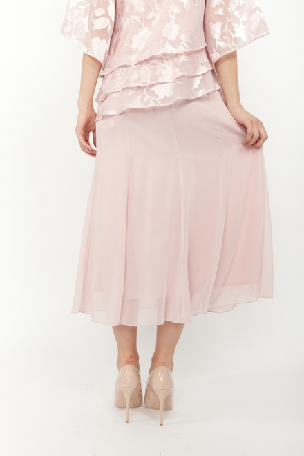 Tea-Length Chiffon Skirt style 8370980. Shell Pink. 4