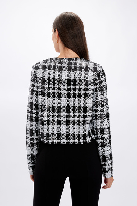 Frank Lyman Knit Jacket Style 246239u. Black/white. 6