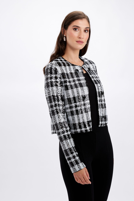 Frank Lyman Knit Jacket Style 246239u. Black/white. 7