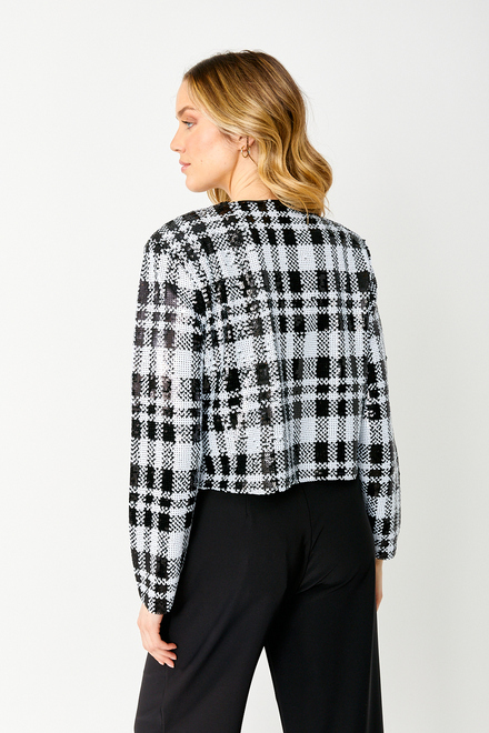 Frank Lyman Knit Jacket Style 246239u. Black/white. 2