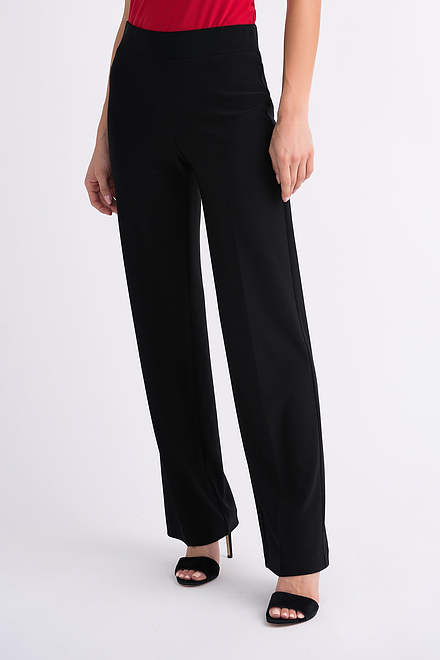 Pantalon droit, plis marqu&eacute;s Mod&egrave;le 153088S24. Noir. 5