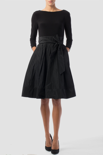Joseph Ribkoff robe style 154472X. Noir/noir