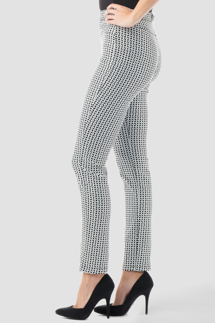Joseph Ribkoff pantalon style 161844 (REVERSIBLE). Noir/blanc/argent. 6