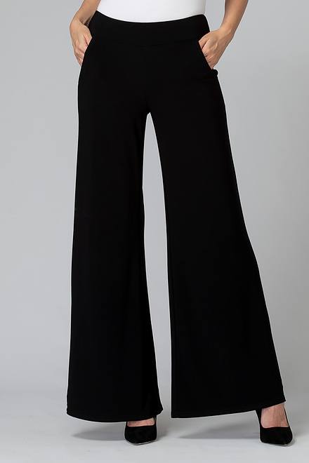 Joseph Ribkoff Wide Leg Jersey Pants Style 161096. Black. 2