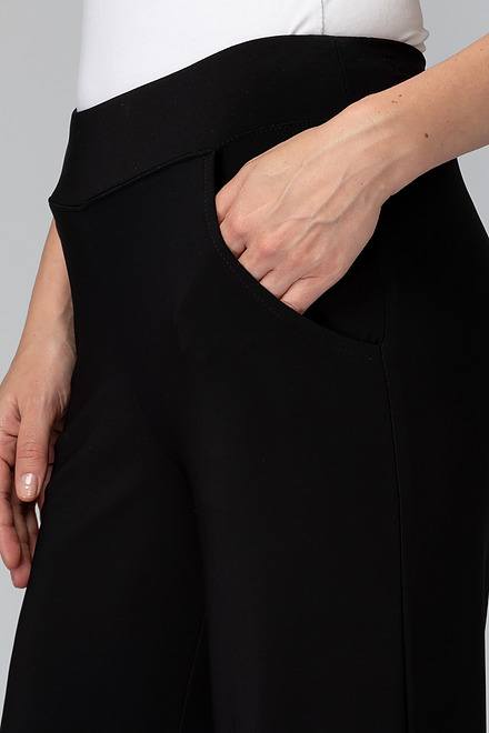 Joseph Ribkoff Wide Leg Jersey Pants Style 161096. Black. 5