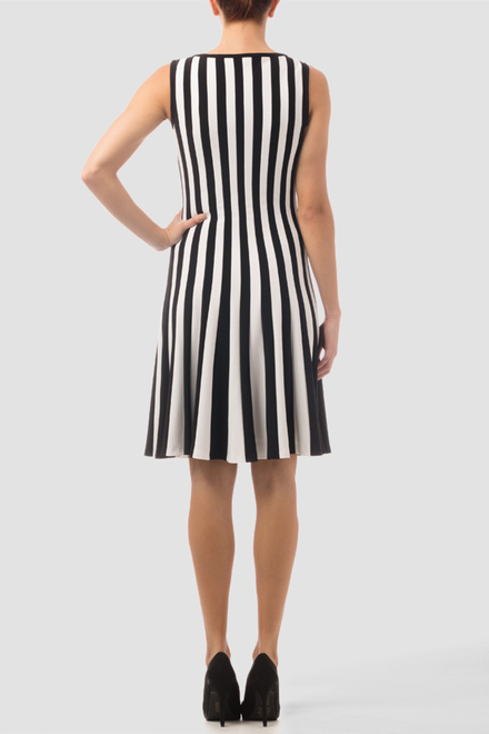Joseph Ribkoff dress style 161024. Black/vanilla. 2