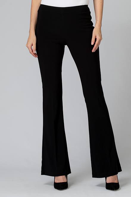 Flared &amp; Pleated Pants Style 163099. Black. 2