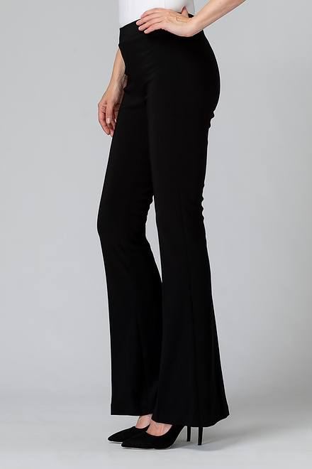 Flared &amp; Pleated Pants Style 163099. Black. 3