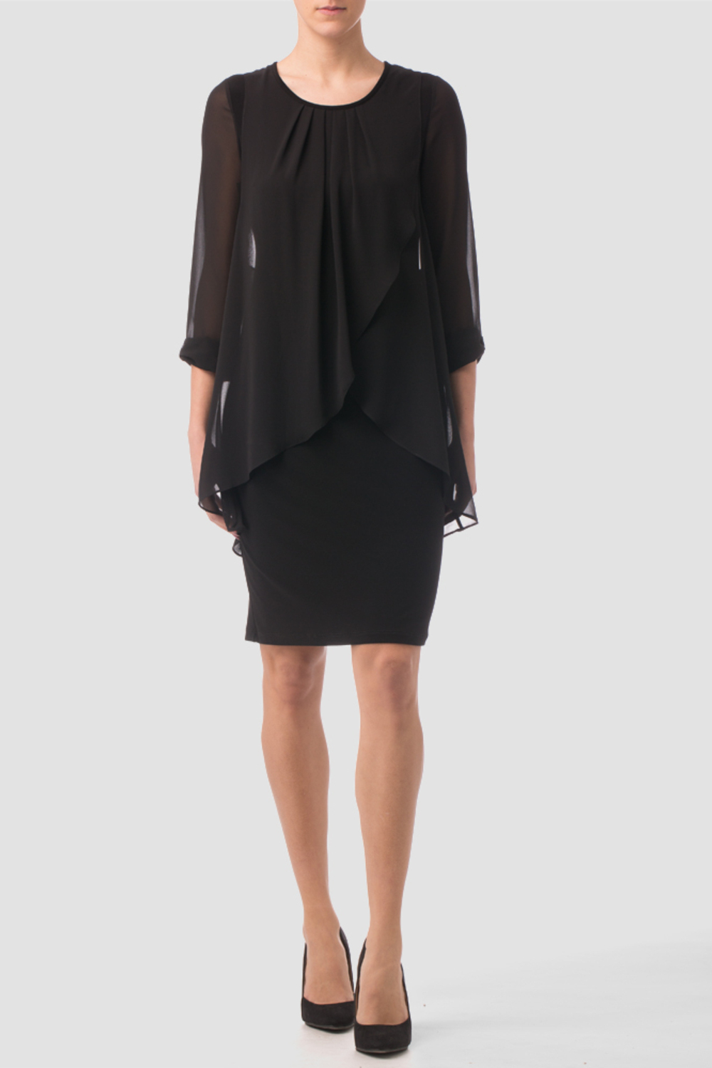 Joseph Ribkoff dress style 163262. Black/black