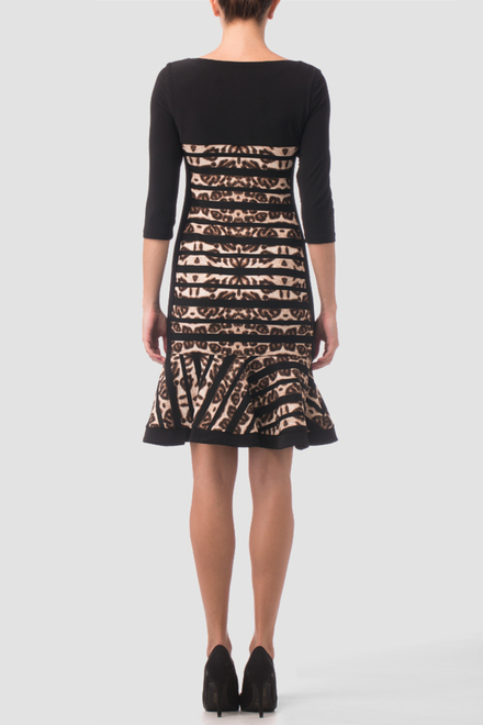 Joseph Ribkoff dress style 163798. Black/brown. 2