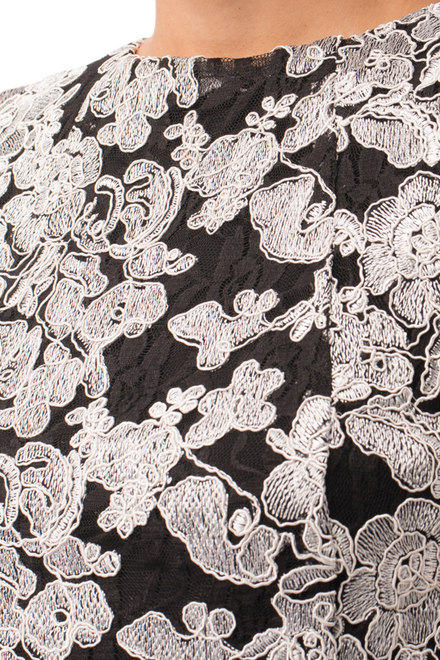 Joseph Ribkoff robe style 163818. Noir/blanc. 3